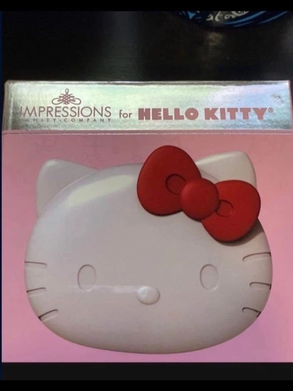 Impressions Vanity Hello Kitty Kawaii Compact Mirror Pink & White